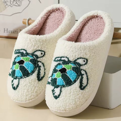 Turtle Plush Slippers 🐢